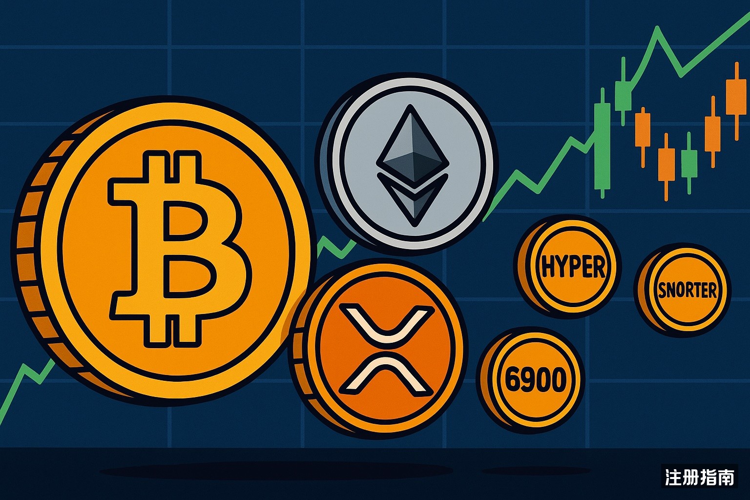 下一轮牛市最佳山寨币预测：比特币领军、ETH与XRP共振三大新币抢佔潜力风口